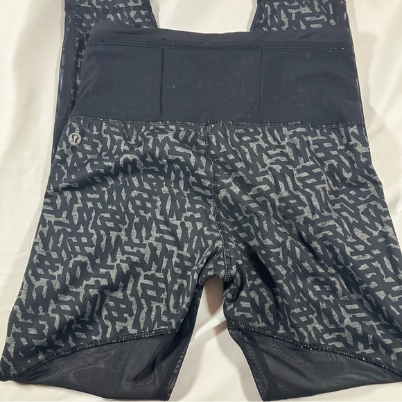 Lululemon Running In The City 7/8 Tight Heathered Net Pop Black womens size 4 - Picture 7 of 10